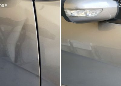 Merceddes-door-through-Paintless-dent-repair-technique