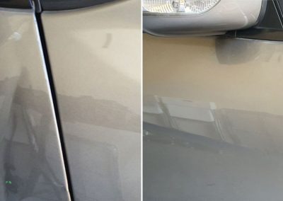 dent-removed-on-Merceddes-door-through-Paintless-dent-repair-2